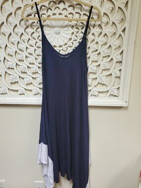 Canari Navy And White Tank Dress Long Tank NWOT 2XL